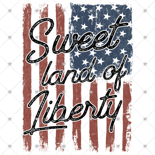 Sweet Land of Liberty Ready To Press Sublimation and DTF Transfer