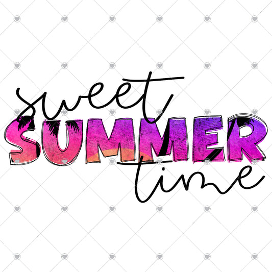 Sweet Summer Time | Sunset Ready To Press Sublimation and DTF Transfer