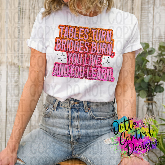 Tables Turn Ready to Press Sublimation and DTF Transfer