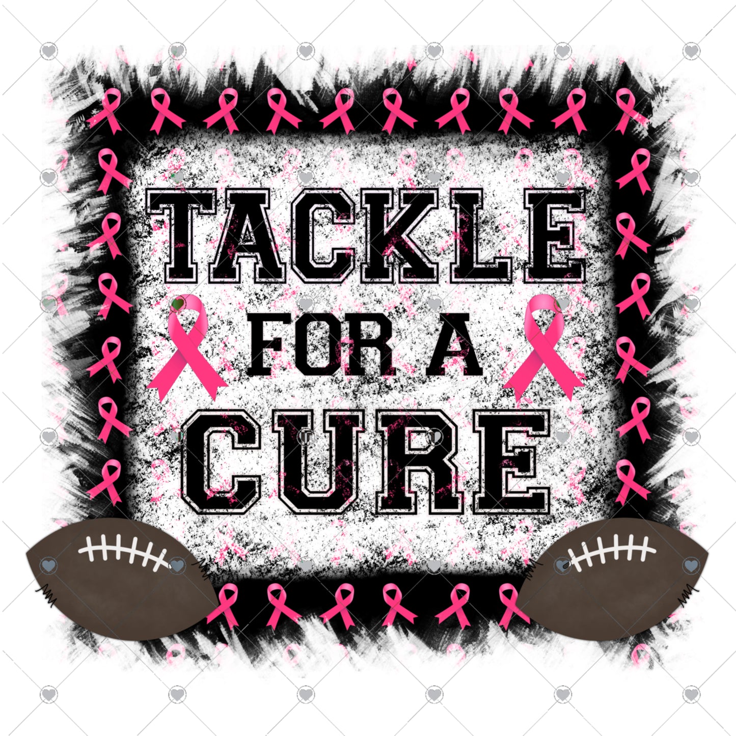 Tackle For a Cure Ready To Press Sublimation Transfer