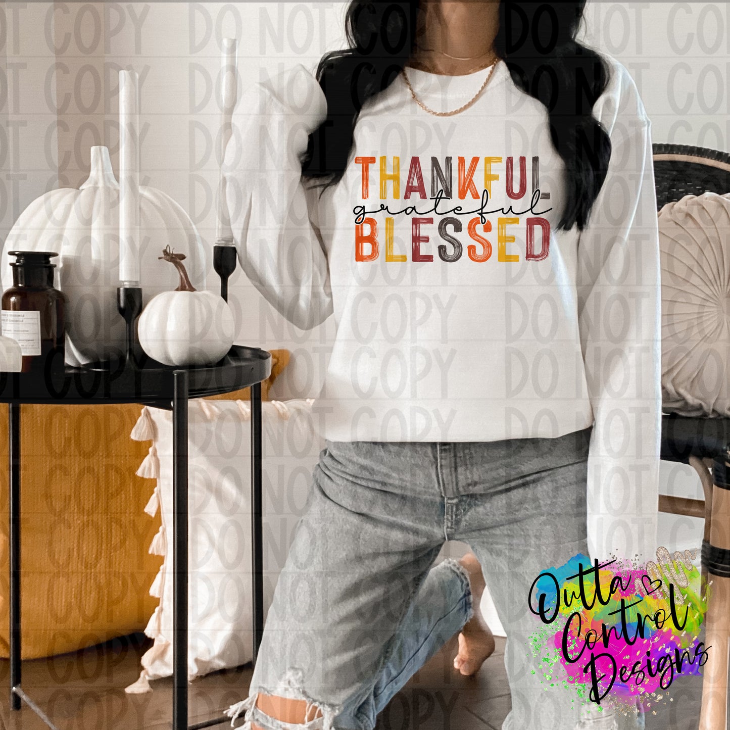 Thankful grateful blessed Ready To Press Sublimation and DTF Transfer