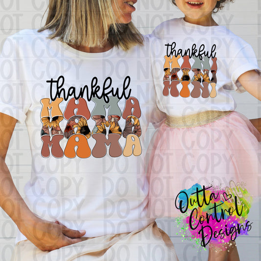 Thankful Mama & Mini Ready to Press Sublimation and DTF Transfer