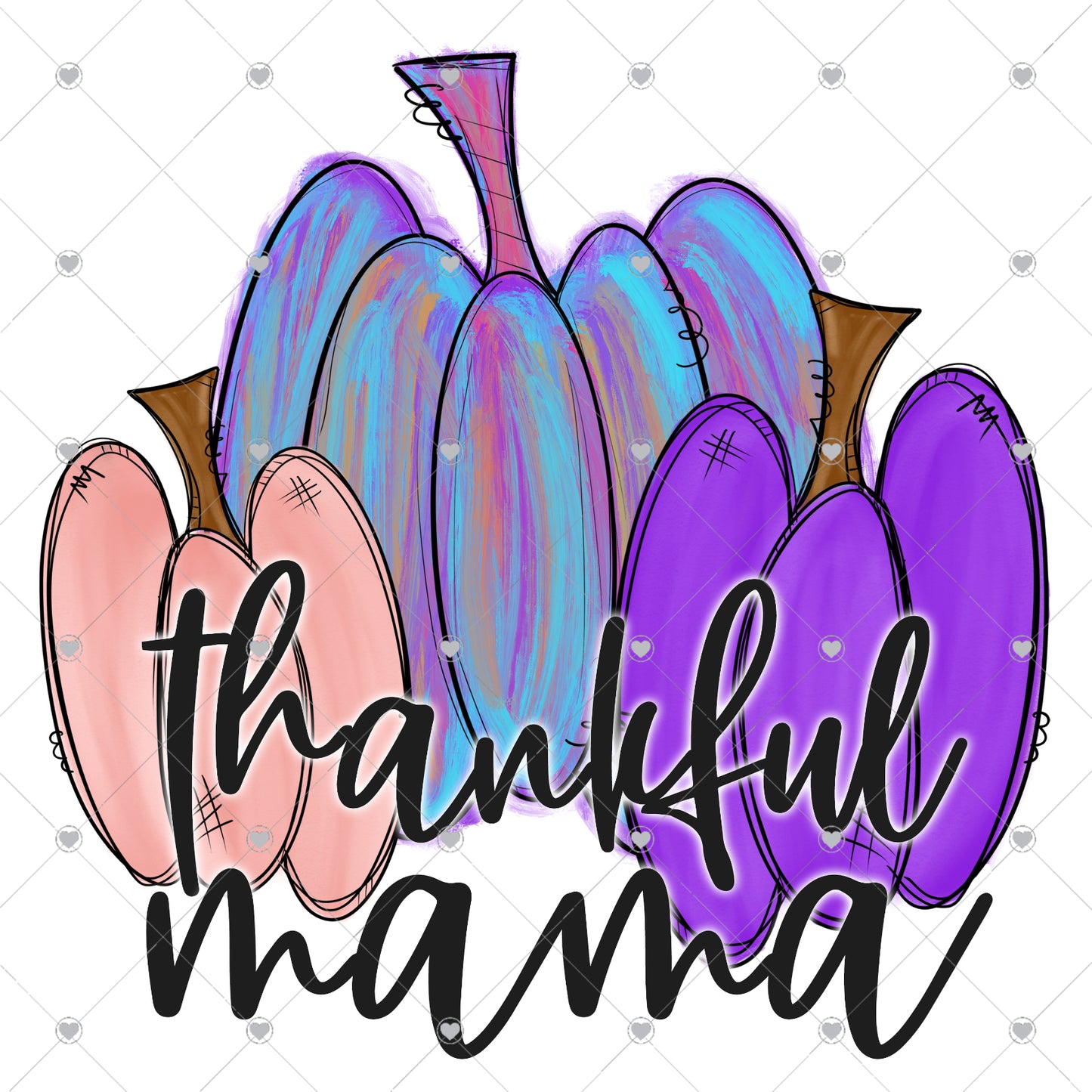 Thankful Mama 2 | Pumpkin Ready To Press Sublimation and DTF Transfer