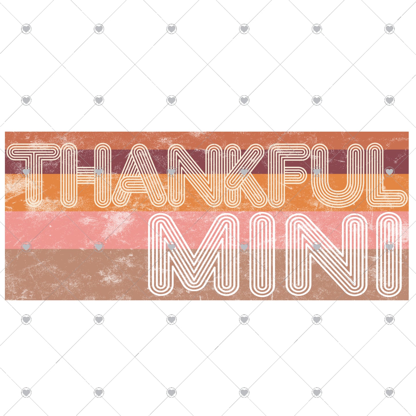 Thankful Mini Retro Ready To Press Sublimation and DTF Transfer