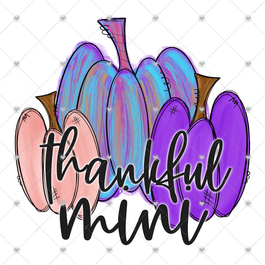 Thankful Mini 2 | Pumpkin Ready To Press Sublimation and DTF Transfer