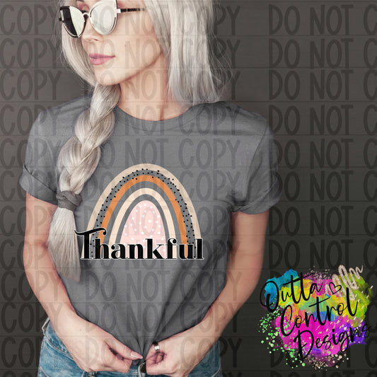 Thankful Rainbow Ready To Press Sublimation and DTF Transfer
