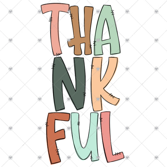 Thankful | Vertical Ready To Press Sublimation and DTF Transfer