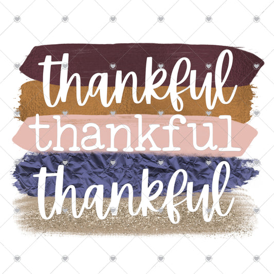 Thankful x3 | Fall Strokes 2 Ready To Press Sublimation and DTF Transfer