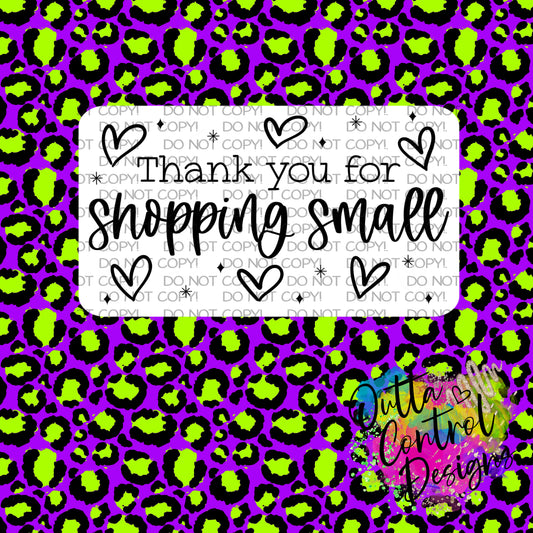 Thank you for shopping small Thermal Sticker (25 per order)