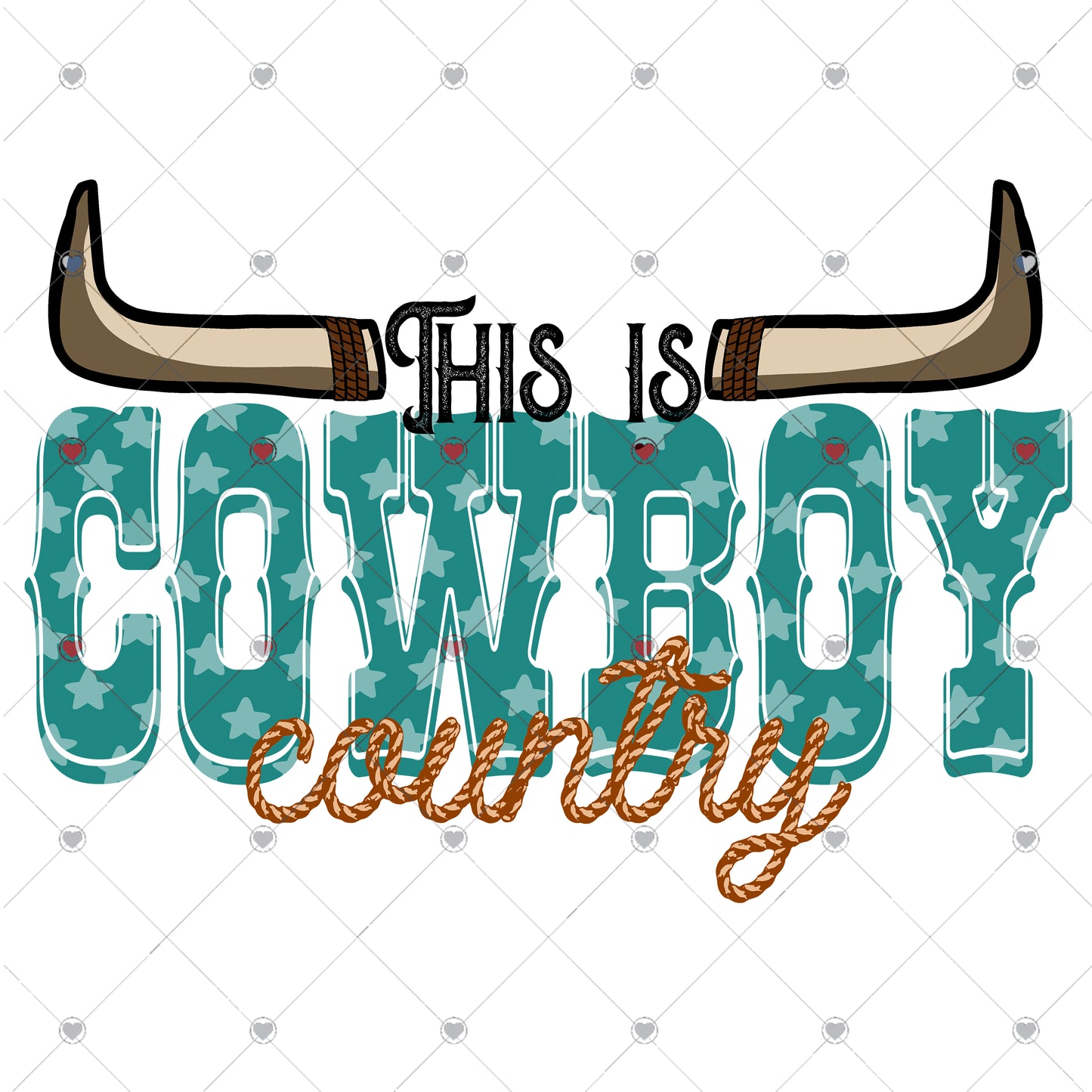 This is Cowboy Country Ready To Press Sublimation and DTF Transfer