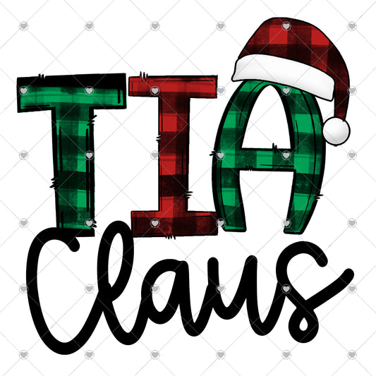 Tia Claus Ready To Press Sublimation and DTF Transfer