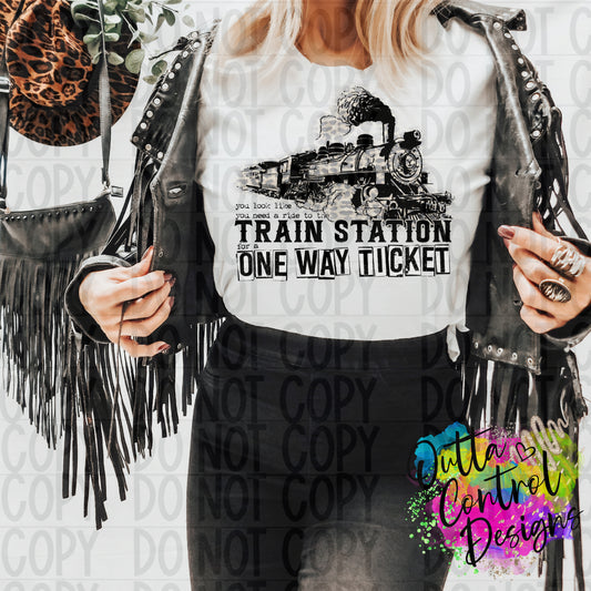 Train Station Leopard Ready To Press Sublimation and DTF Transfer