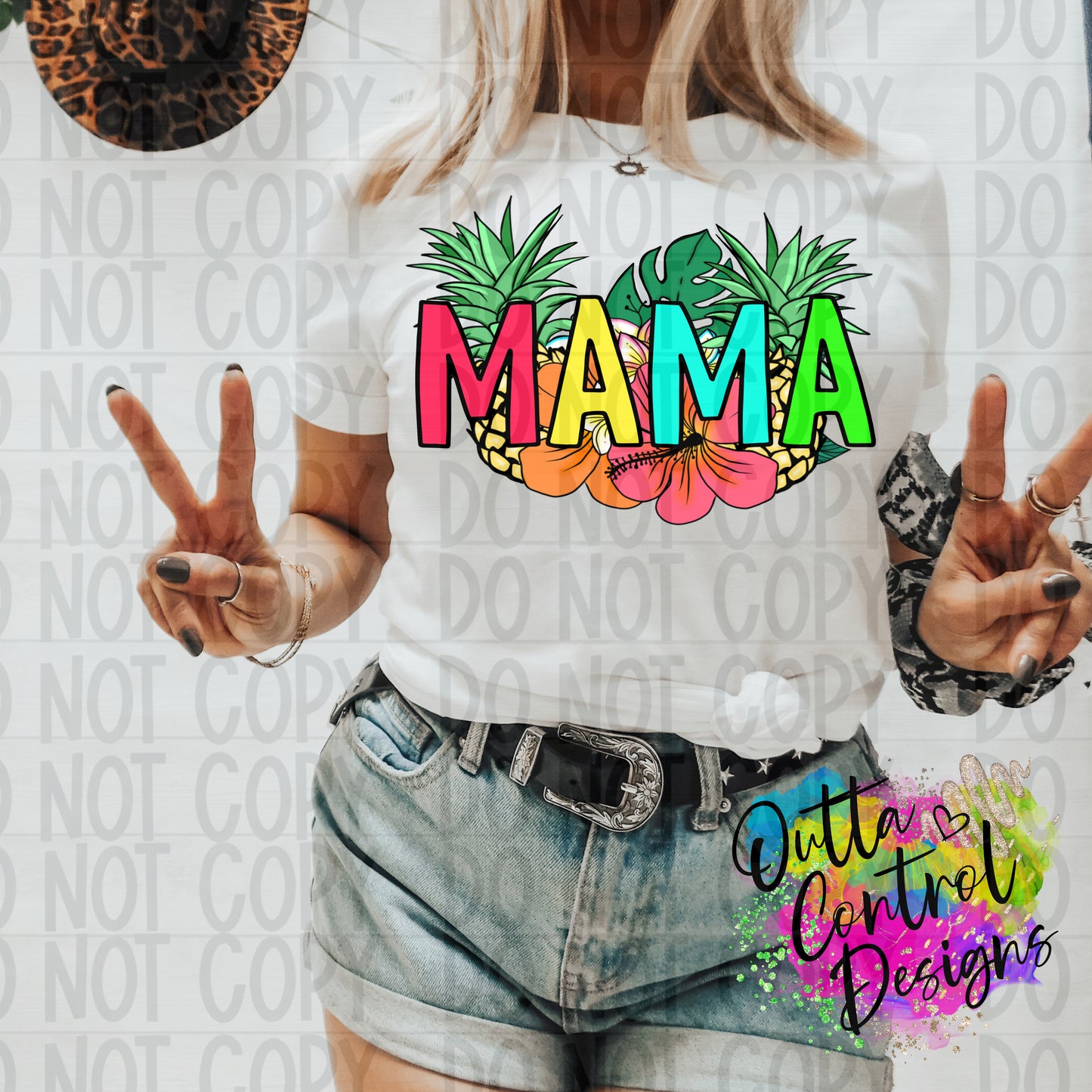 Tropical Floral Mama Ready To Press Sublimation and DTF Transfer