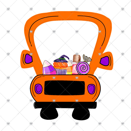 Halloween Truck Ready To Press Sublimation and DTF Transfer