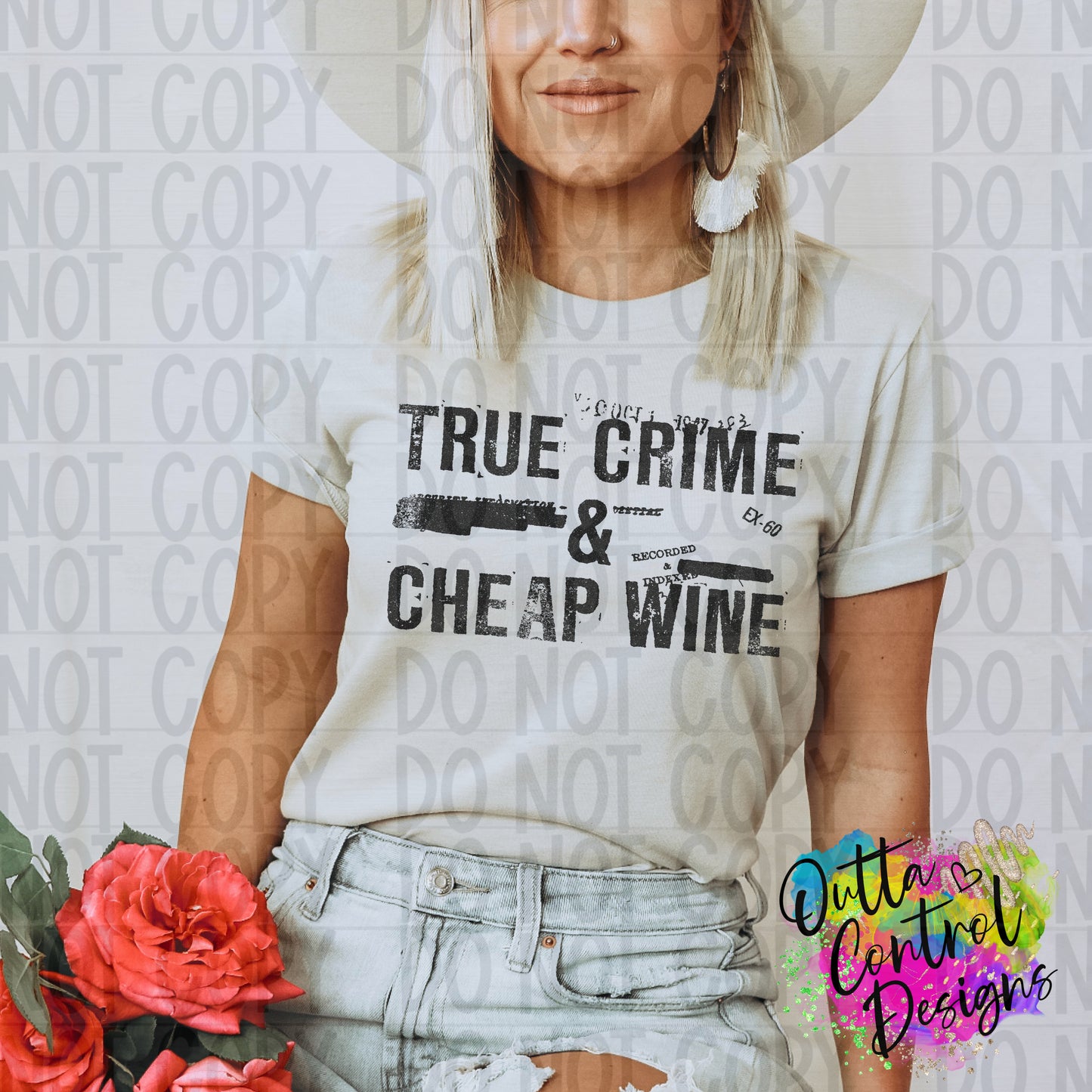 True Crime and Cheap Wine Ready to Press Sublimation and DTF Transfer