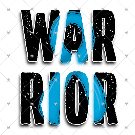 Warrior Black Light Blue Ready To Press Sublimation and DTF Transfer