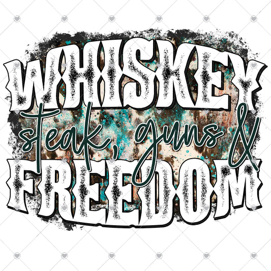 Whiskey Freedom Ready To Press Sublimation and DTF Transfer