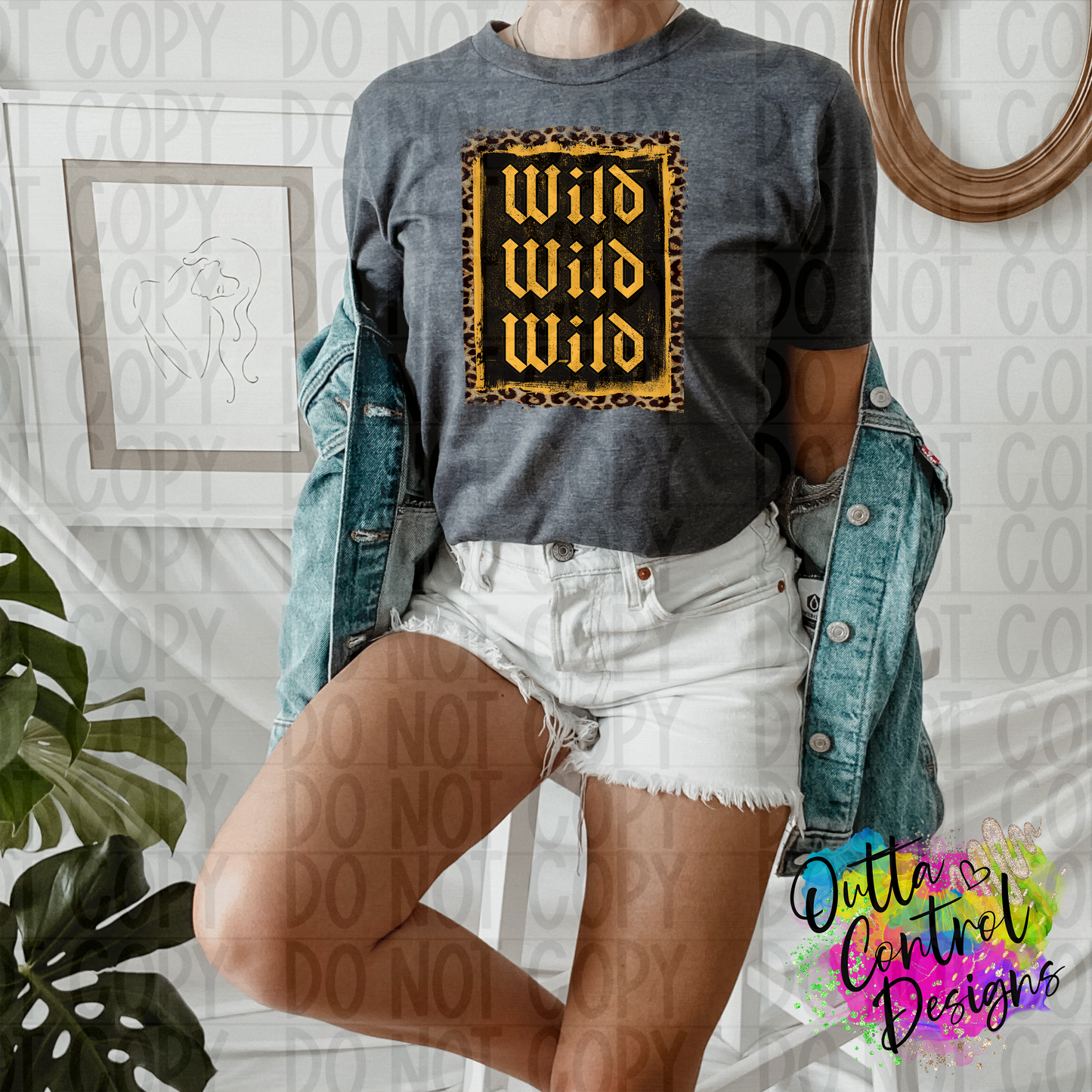 Wild Leopard Grunge Ready To Press Sublimation and DTF Transfer