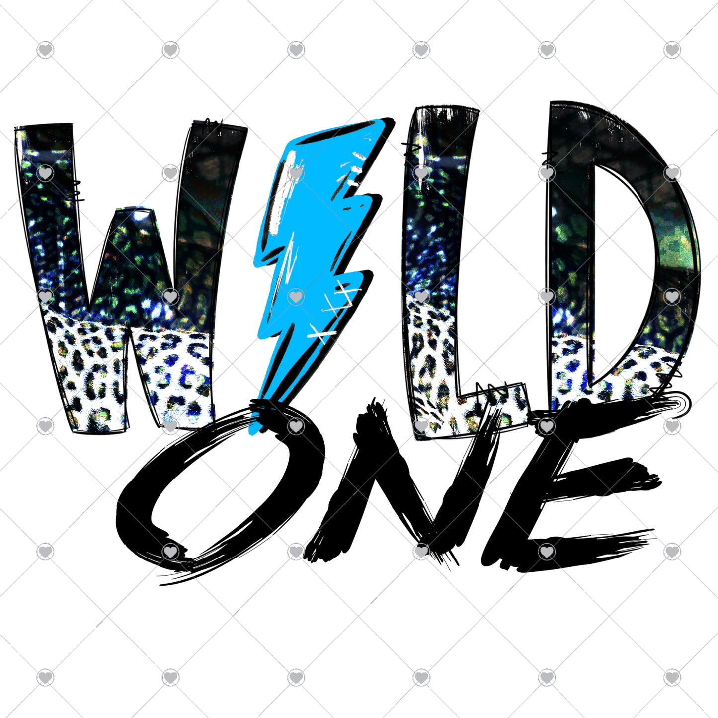 Wild One Blue Ready To Press Sublimation and DTF Transfer