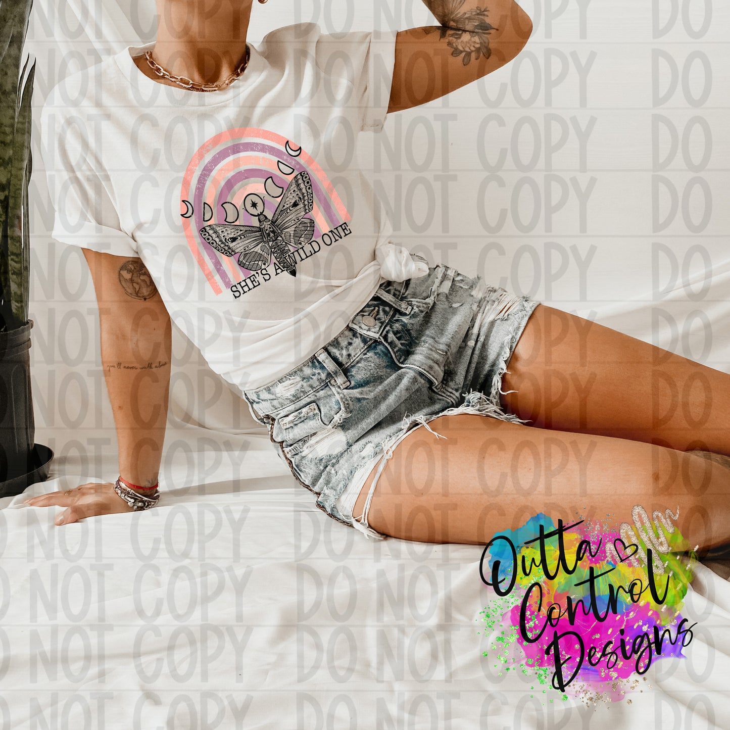 Wild One Butterfly Rainbow Ready To Press Sublimation and DTF Transfer