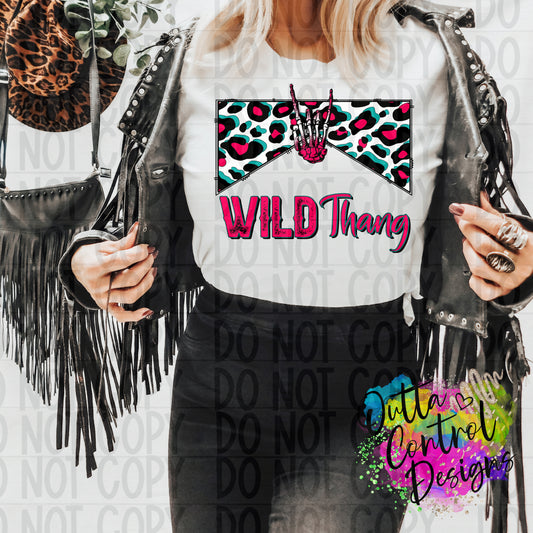 Wild Thang Skeleton Hand Ready to Press Sublimation and DTF Transfer