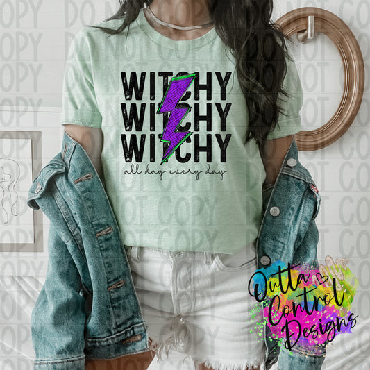 Witchy Neon Bolt Ready to Press Sublimation and DTF Transfer