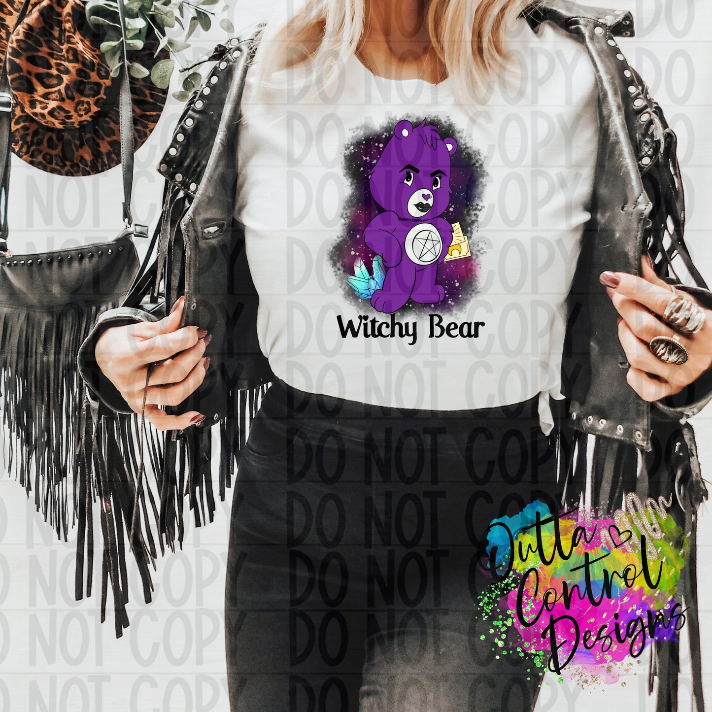 Witchy Bear Ready To Press Sublimation and DTF Transfer