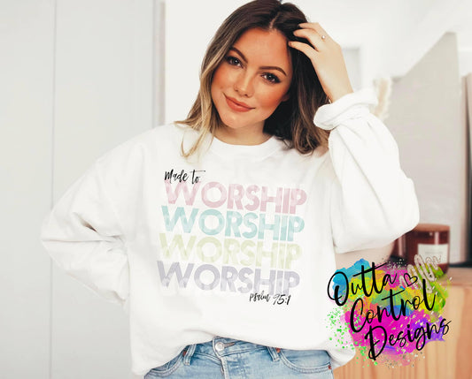 Made To Worship Ready To Press Sublimation and DTF Transfer